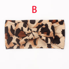 Leopard Print Bow Hair Band Headwear for Baby Girls