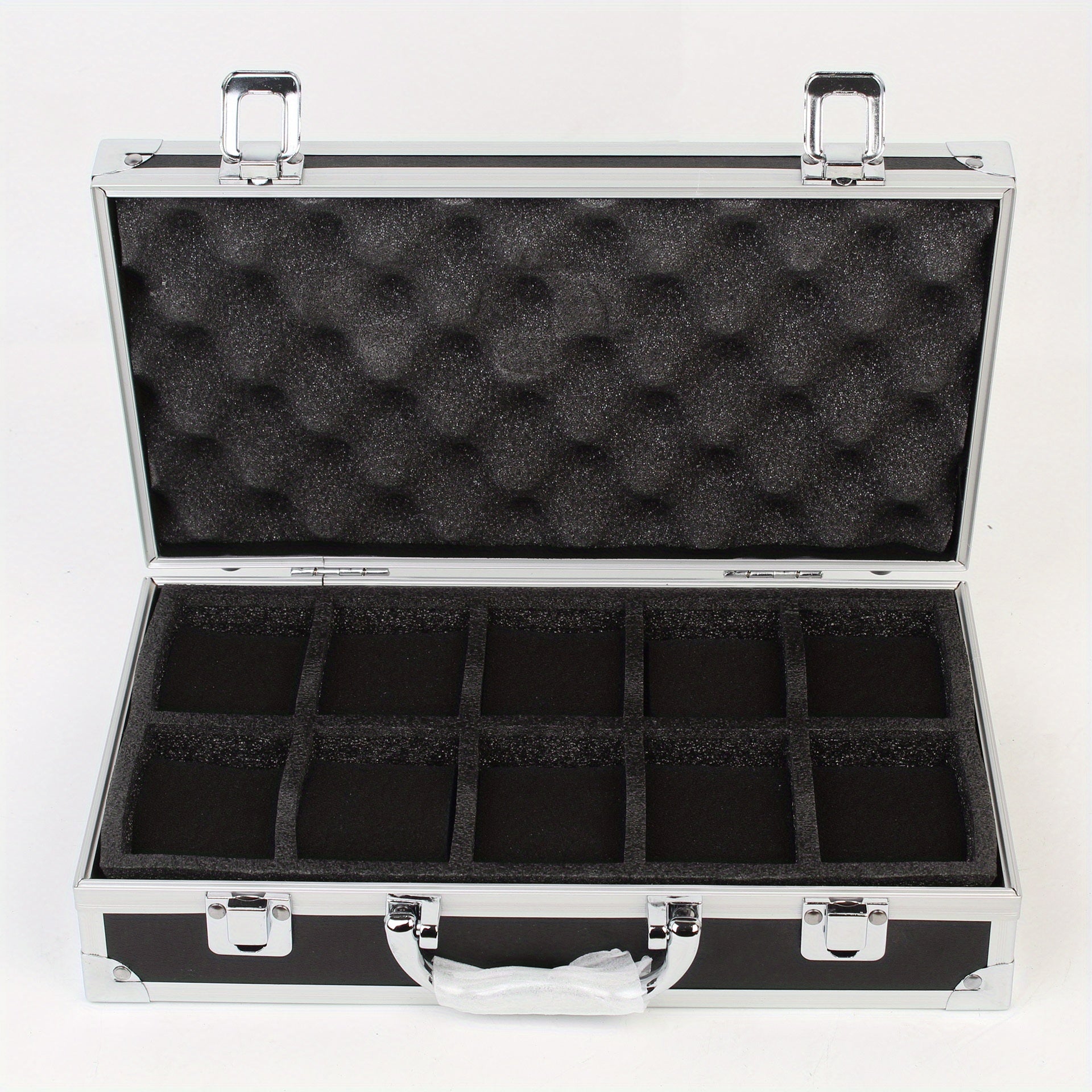 10 18 Slot Aluminum Watch Storage Box Men Collector Portable Display