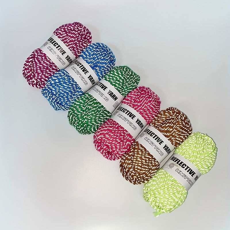 Reflective Yarn 100 Acrylic 50g Sparkle Yarn for Hand Knitting Carpet Sweater