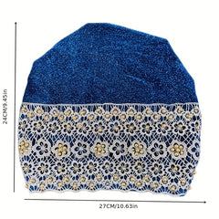 Beaded Lace Mesh Turban Cap - Vintage Head Wrap