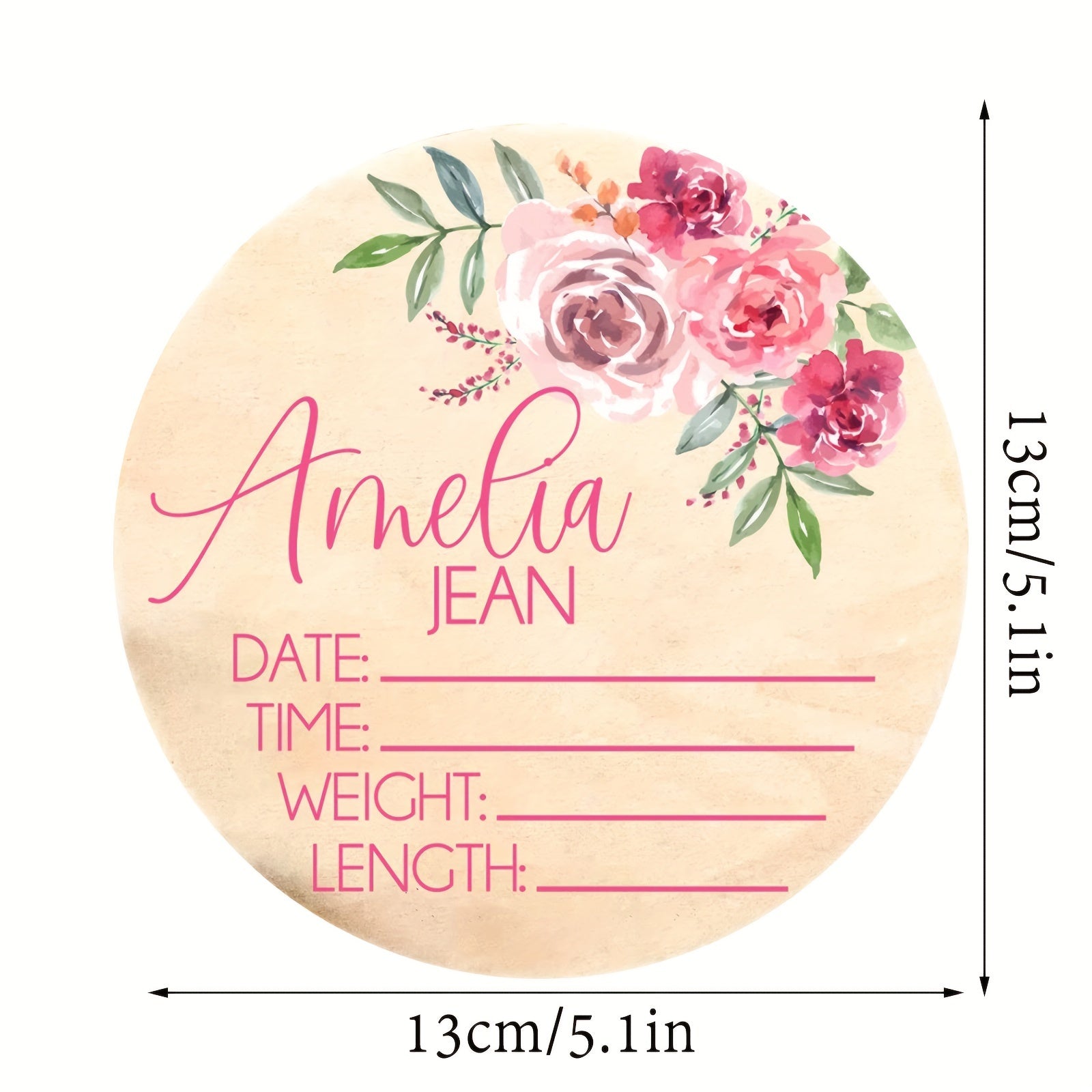 Wooden Birth Announcement Sign Baby Announcement Sign Newborn Sign
