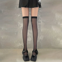 Sheer Mesh Thigh High Stockings Over The Knee Socks Women's Stockings & Hosiery