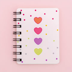 Love Side Flip Coil Book Mini Portable Loose leaf 80sheets Notebook A7