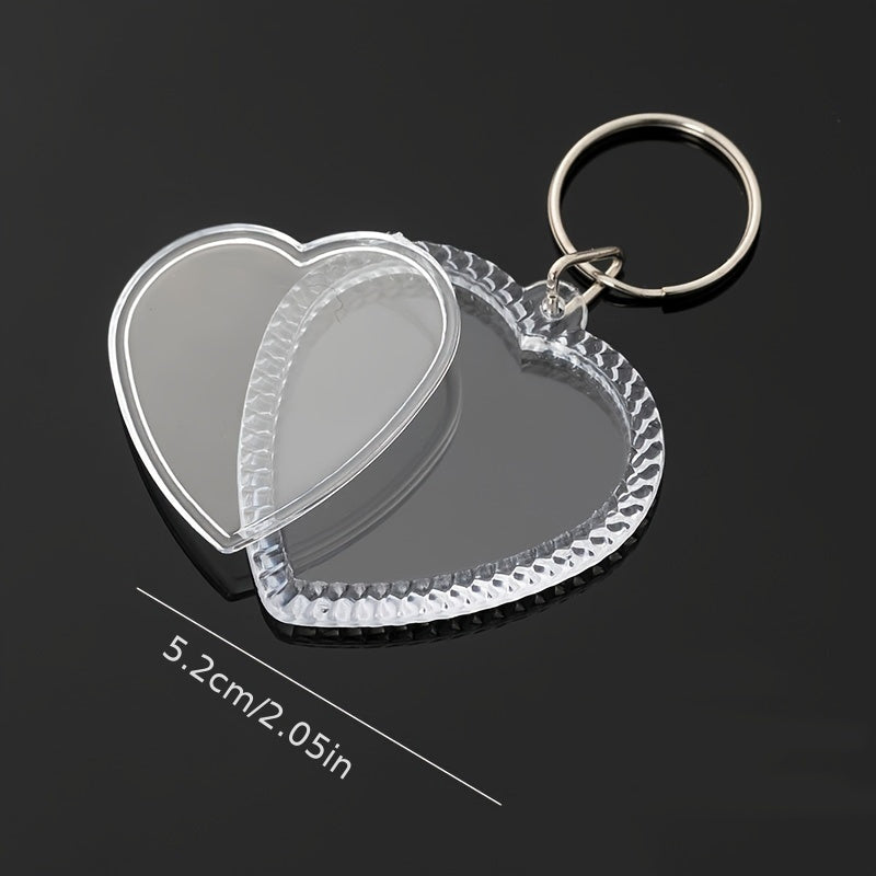 5pcs Photo Frame & Pendant Keychain for Men Family Memory & Decoration