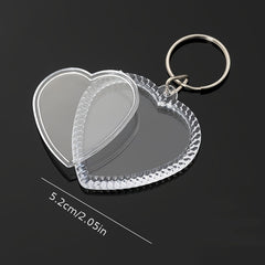 5pcs Photo Frame & Pendant Keychain for Men Family Memory & Decoration
