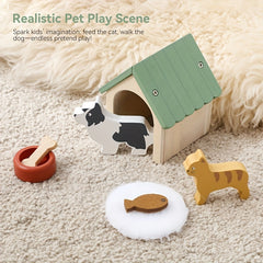 Children's Pet Toy Set Puppy and Kitten Toys Baby Role Playing Pretend Play Toys