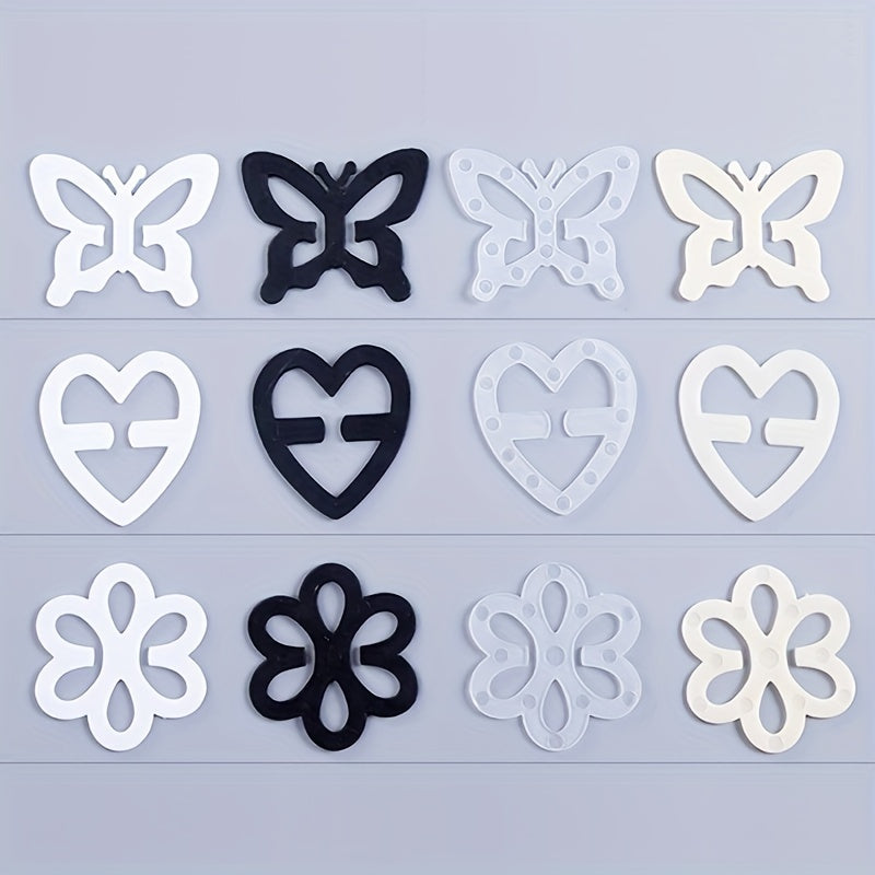 Invisible Bra Strap Clips Non-slip Buckles Adjustable Shoulder Belt