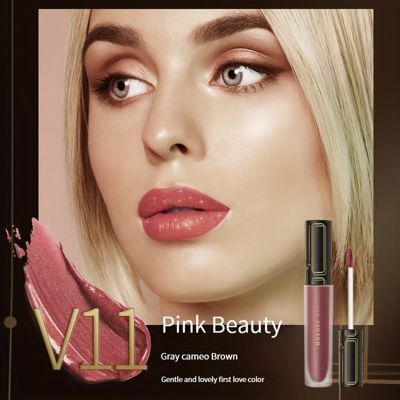 Glitter Matte Lip Stain: Long Lasting Waterproof Liquid Lipstick & Gloss