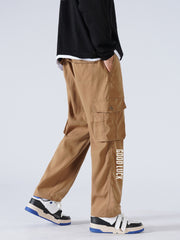Men's Drawstring Cargo Pants for Spring/Fall