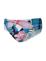 Men's Floral Print Racing Swim Trunks Large Size Swimwear