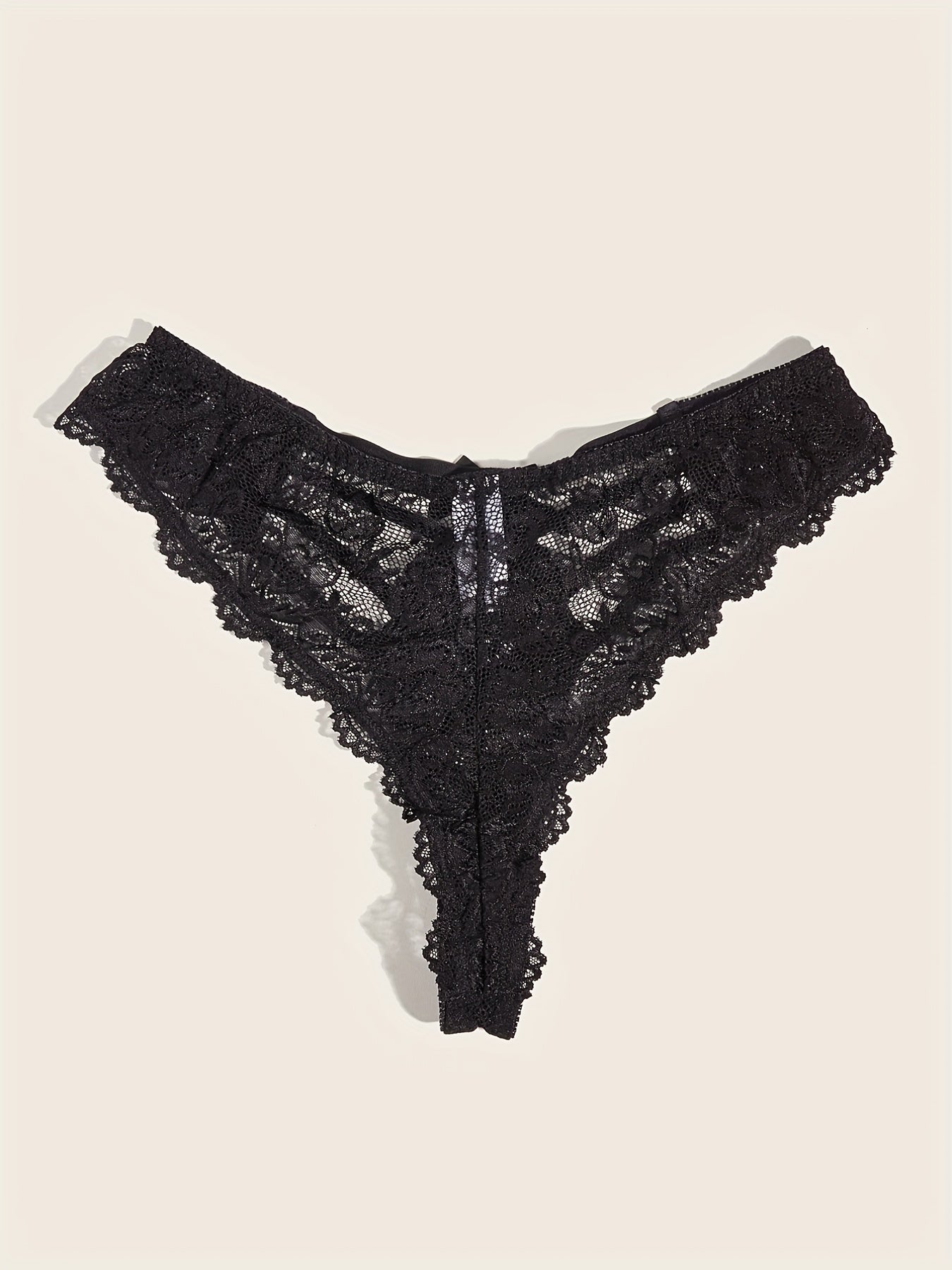 Floral Lace Cut Out High Waist Panties