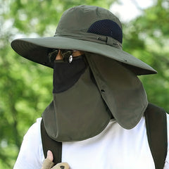 UV Sun Protection Fishing Cap with Removable Flap