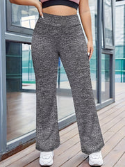 High Rise Flared Leg Sports Pants
