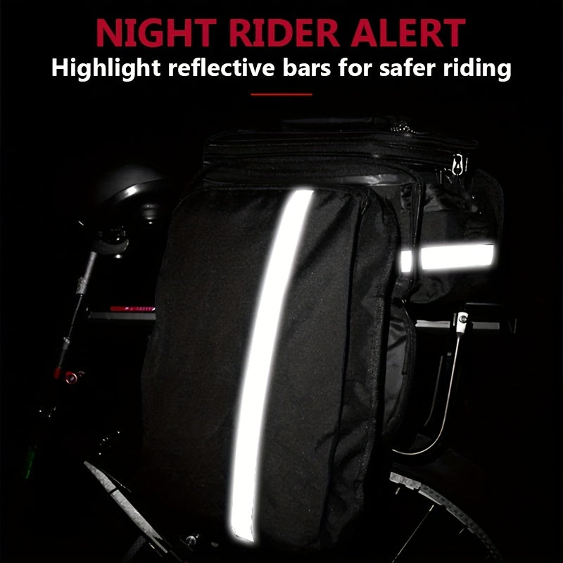 27L Bike Backseat Bag Rear Pack Waterproof Mountain Bike Saddle Rack Trunk Bag