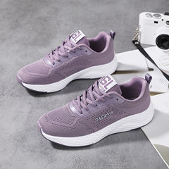 Women's Letter Graphic Mesh Athletic Sneakers Lightweight Running Shoes