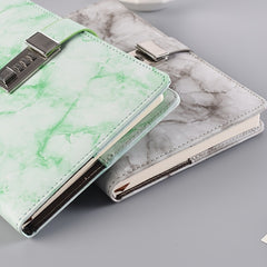 Marbled Vintage Codebook Lock Notebook Soft Transcript