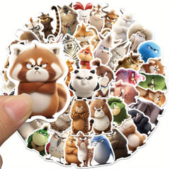 50pcs Angry Animal Stickers for DIY Crafts Christmas Books Suitcases
