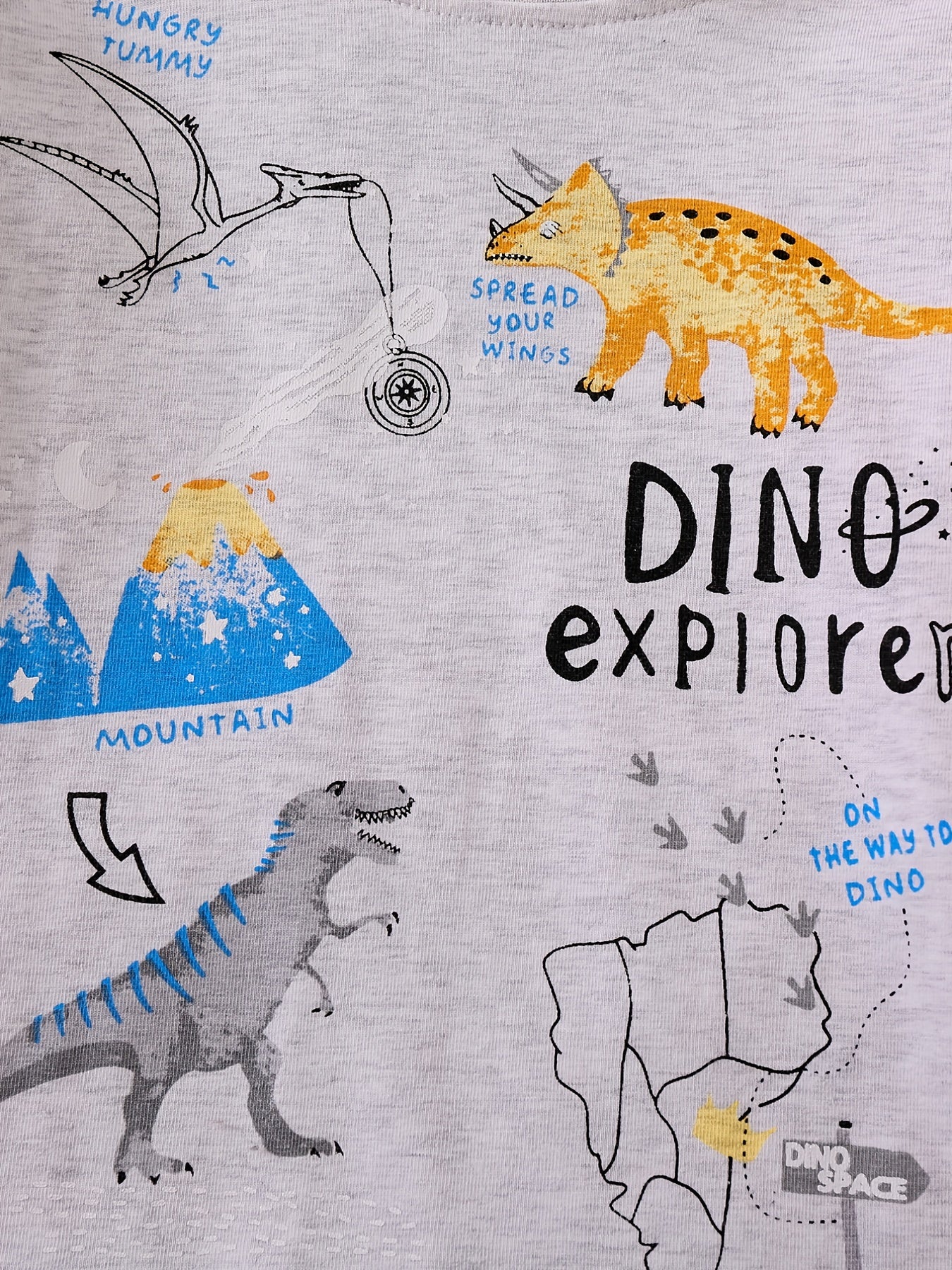 Boys Dinosaur Pajama Set Long Sleeve Top & Pants