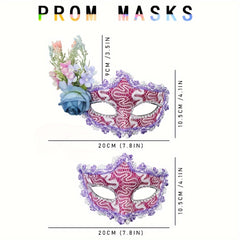 2pcs Bohemian Masks - Purple Polypropylene - Masquerade & Halloween Parties