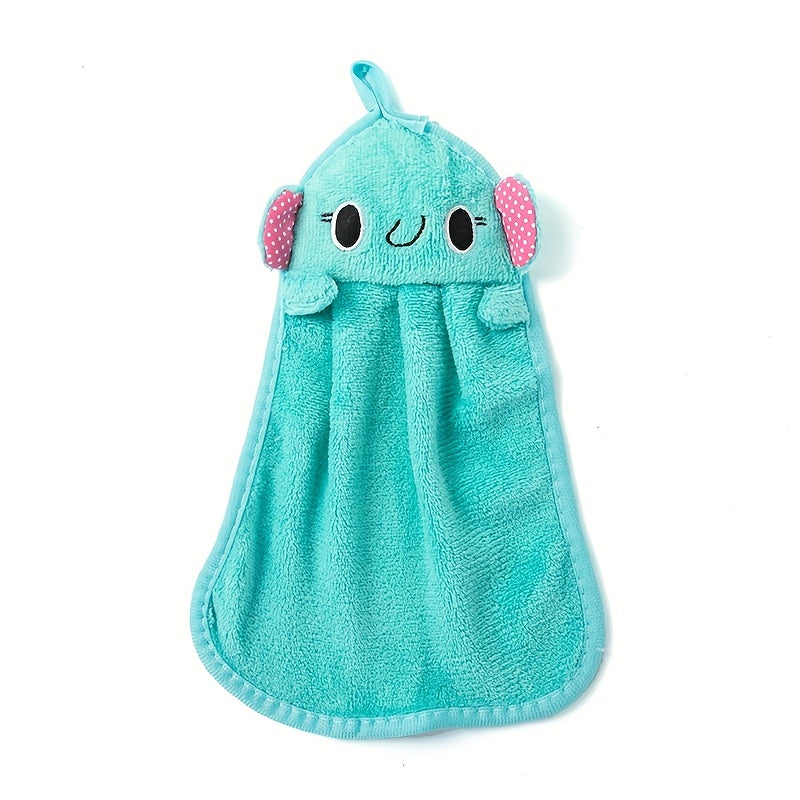 Fast Drying Coral Fleece Hanging Towel for Bathroom and Kitchen