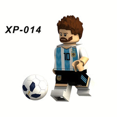 8 Football Stars Minifigures Brick Blocks for Kids