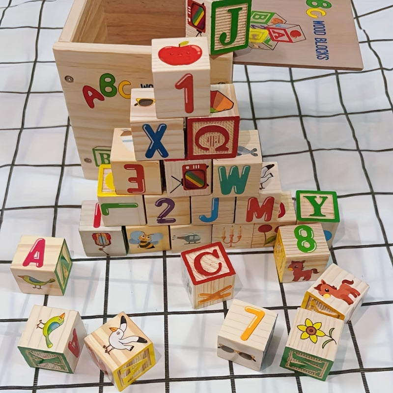 Wooden Blocks Set Educational Puzzle Toy for Kids
