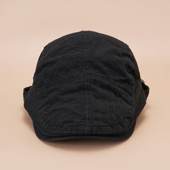 Cotton Blend Lightweight Newsboy Cap Solid Hats For Women Men