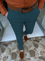 Vintage Style Stretch Dress Pants for Men