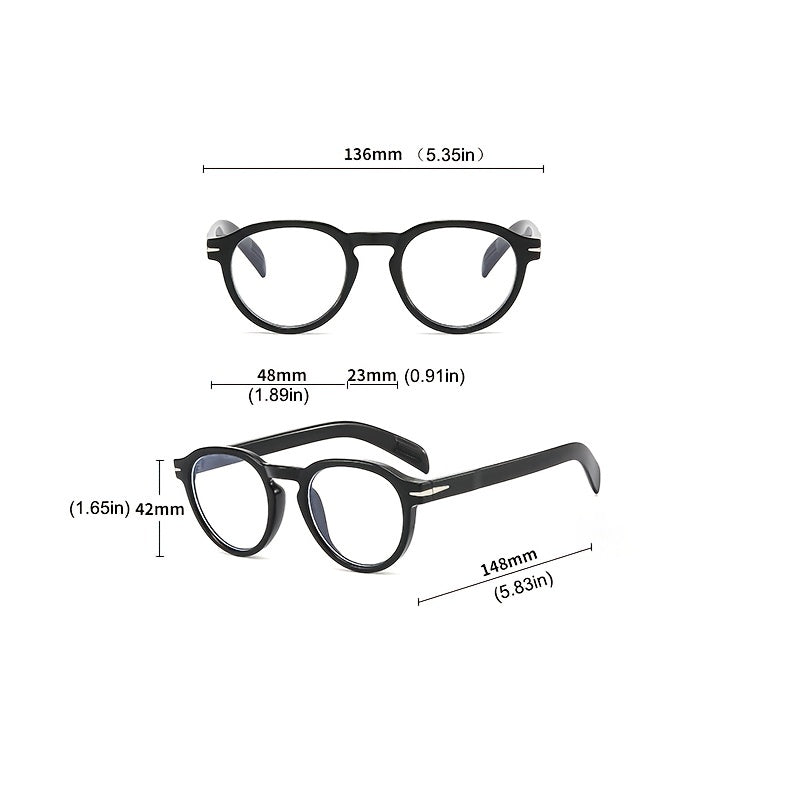 Light Blocking Glasses Frame Round Rice Nail Glasses Frame