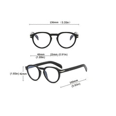 Light Blocking Glasses Frame Round Rice Nail Glasses Frame