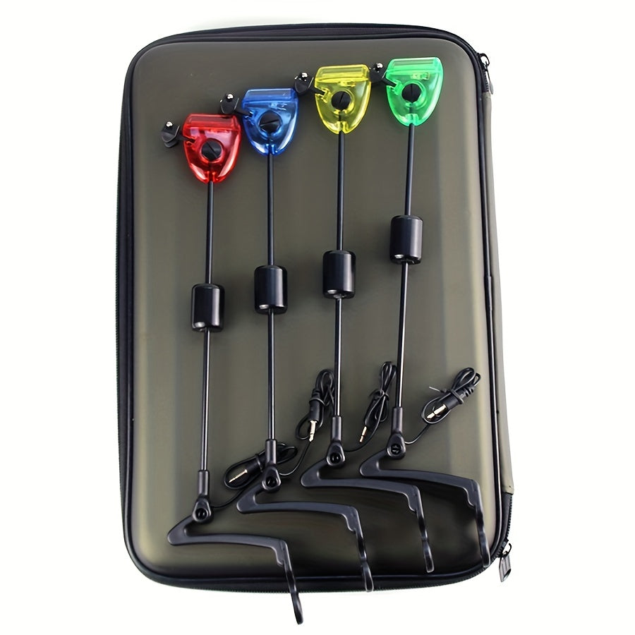 Waterproof Carp Fishing Bobbins & Swingers Set w/ Luminated Bite Alarm