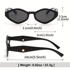 3pairs Cat Eye Personalized Sunglasses Geometric Lens Eyewear