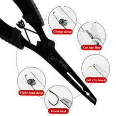 2pcs Fishing Pliers Plastic Handle Stainless Steel Fish Controller