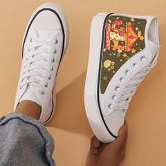 Dragon Pattern High Top Skate Shoes for Girls
