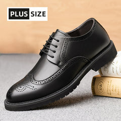 Men's Carved Derby Shoes Non Slip Formal Shoes For Wedding Business