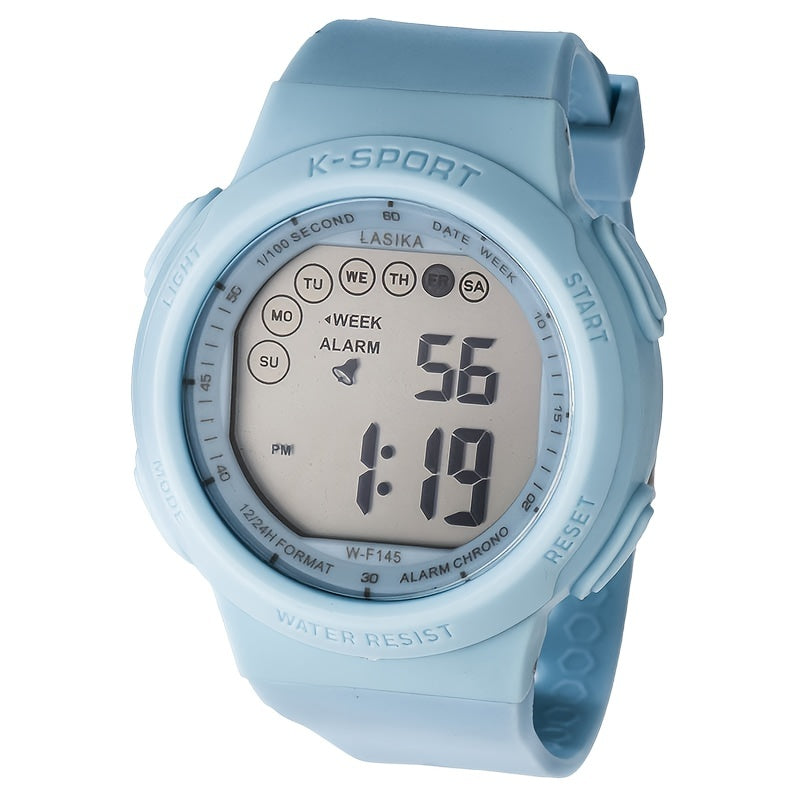 Children's Sports Watch, Black, Water Resistant, Digital Display, Alarm