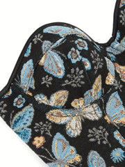 Floral Print Corset Bustier Tummy Control Body Shaper