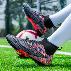 Unisex High Top Turf Soccer Shoes for Kids