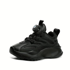 Boy's Chunky Shoes Rotating Buckle Sneakers Non Slip Soft Sole