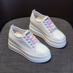 Women's Platform Skate Shoes Height Increasing Low Top Sneakers