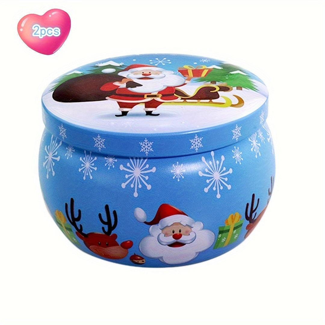 Iron Box Perfume Candle Jar Round Tin Scented Tea Candy Box