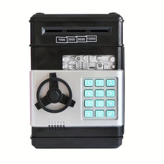 Electronic Mini ATM Kids Safe Coin Bank Piggy Box Kids Combination Lock