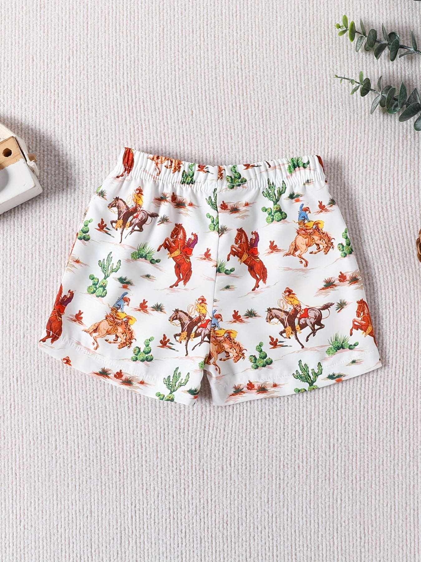 Boys Cotton Baseball Drawstring Shorts Comfy Short Pant For Kids