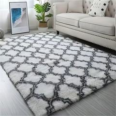 Ultra Soft Plush Rainbow Area Rug Non-slip Fluffy Shaggy Rug