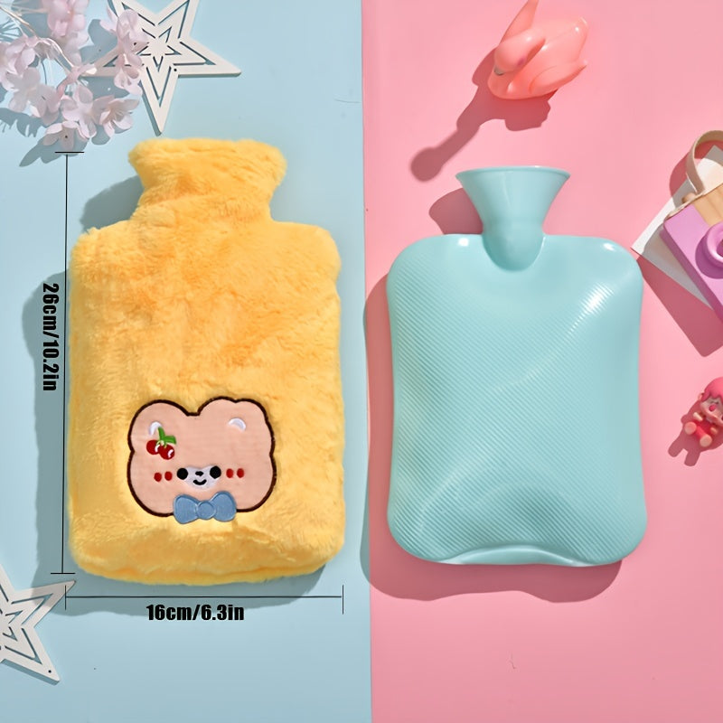4PCS Plush Hand Warmer Hot Water Bottle with Cloth Cover
