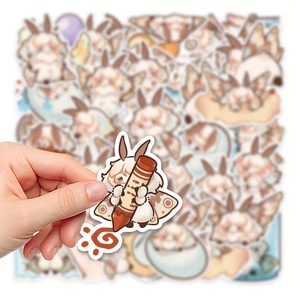 40pcs Cartoon Moth Stickers Laptop Phone Skateboard