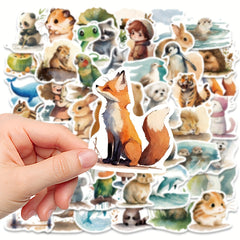 50pcs Animal Series Stickers for Guitar Skateboard Phone Laptop DIY Stickers