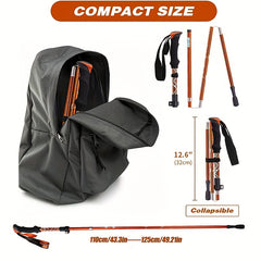 Collapsible Trekking Poles Aluminum Hiking Stick for Outdoor Activities