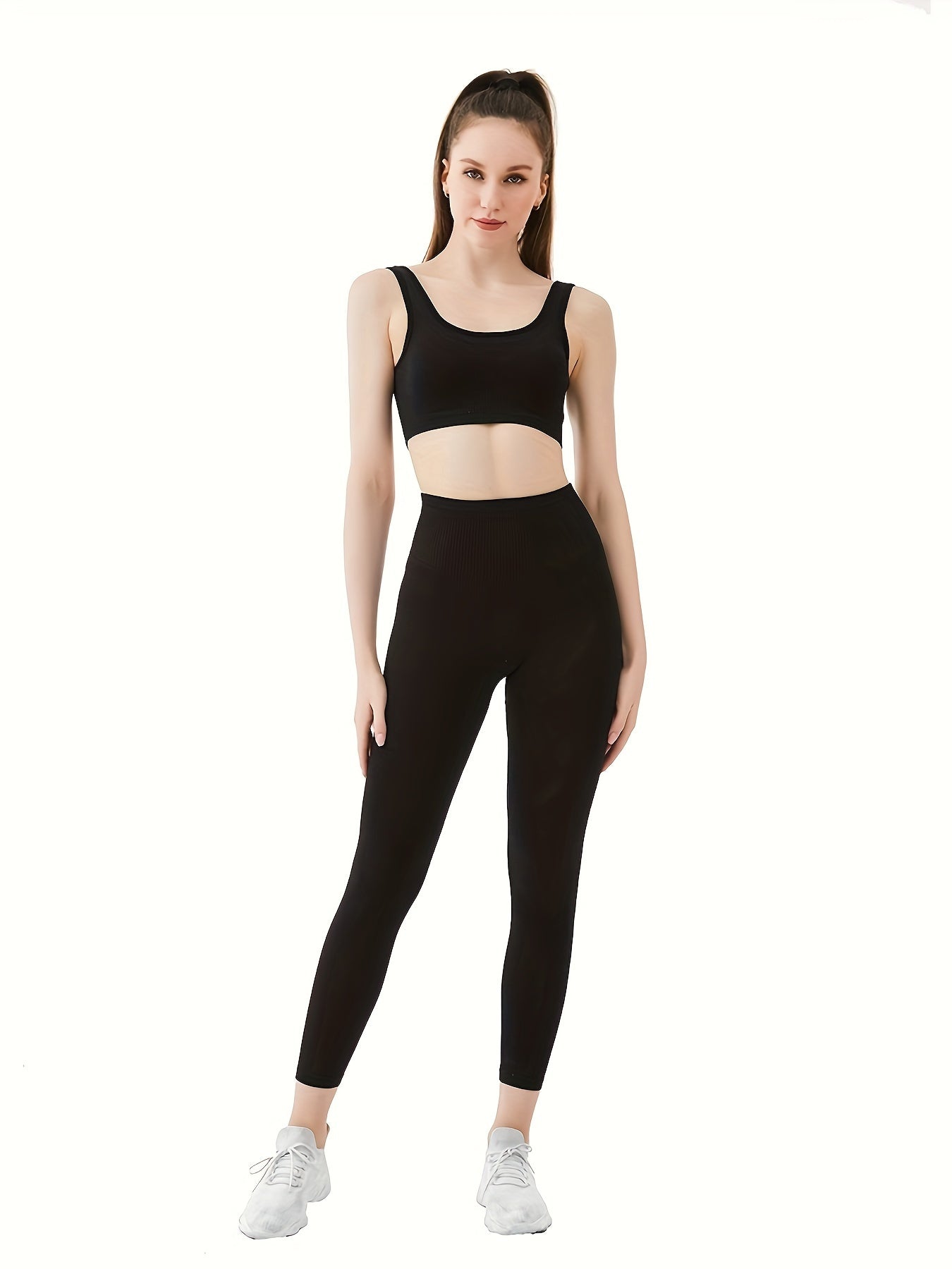 5Pcs Seamless Yoga Suit Slimming Top & High Waist Short & Pant Set