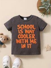 Baby Boys School Mode Cotton T shirt Casual Summer Clothes
